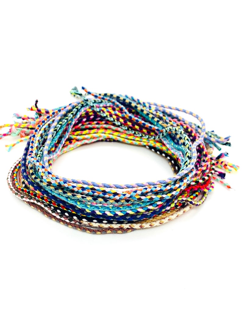 Cotton braided anklet, your choice of closure: double slip knot, single slip knot or tie-on. Suitable for men, woman and kids. Will not shrink or stretch when wet.