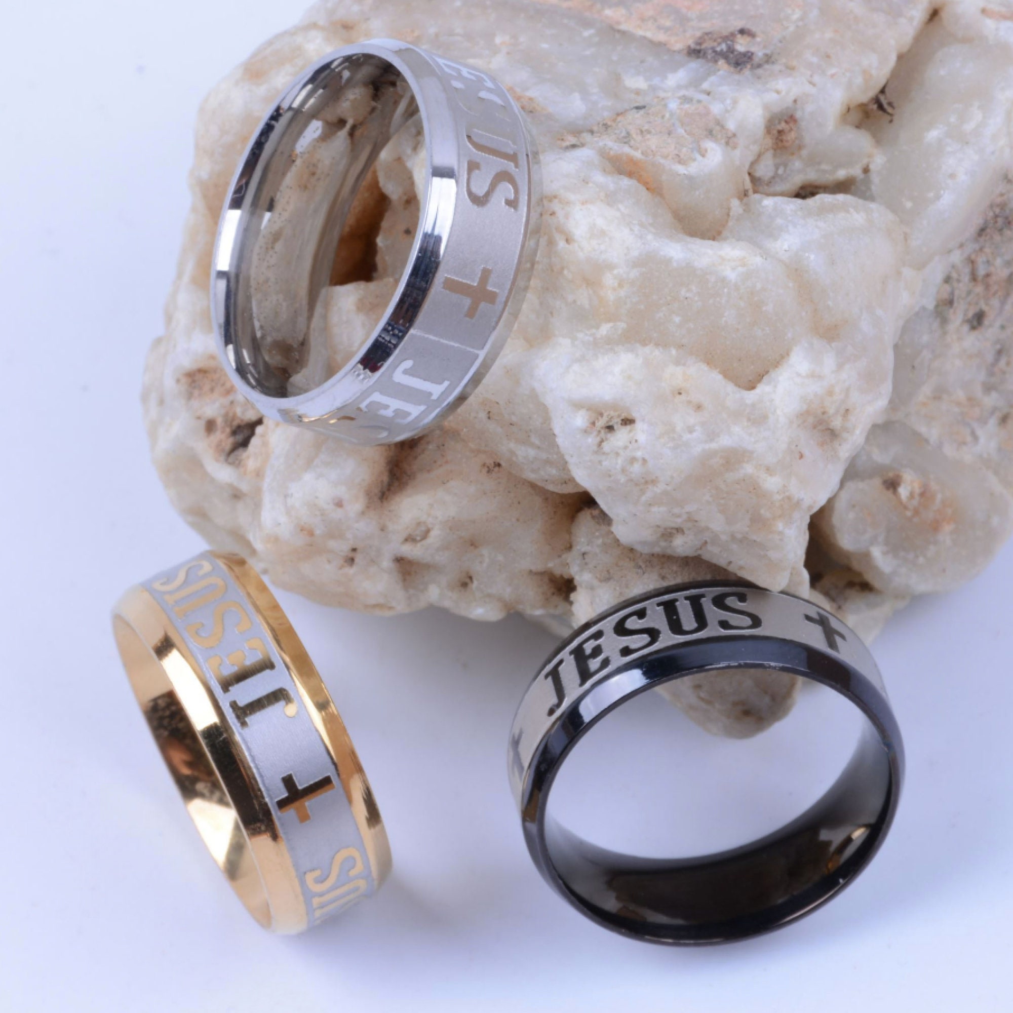 JESUS Ring Personalized Christian Ring Confirmation Ring Etsy