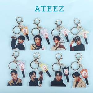 KPOP ATEEZ Acrylic Keychains / ATEEZ Bag Charms / Hongjoong / Seonghwa / Yunho / Yeosang / San / Mingi / Wooyoung / Jongho / Atiny / Ateez