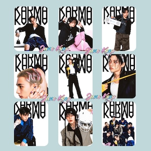 SKZ &quot;Karma&quot; Photocards / Stray Kids Photocards / Kpop Merch / Bang Chan / Lee Know / Changbin / Hyunjin / HAN / Felix / Seungin / I.N / New