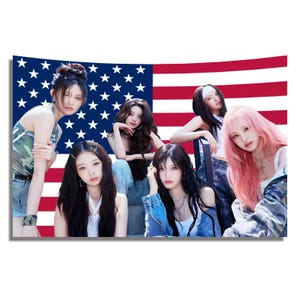 IVE Kpop Flag Concert Banner / FanMade Merch / Gift Ideas for Kpop Lovers /  Concert Merch / Concert Tour Merch / IVE Gift / Kpop Merch Gift
