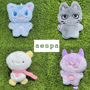aespa Kpop Fan Made Doll / Kpop Idol Inspired Stuffed Toy / Cute Mini Dolls for Fans & Gifts / Karina / Giselle / Winter / Ningning / aespa