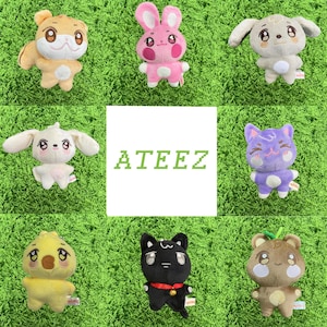 Ateez Cute Plush Doll / KPop Merch / Hongjoong / Seonghwa / Yunho / Yeosang / San / Mingi / Wooyoung / Jongho / Atiny / Ateez Merch Gift