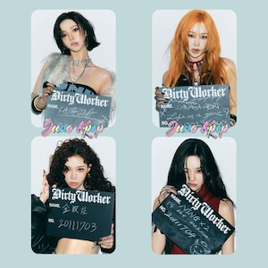 aespa &quot;Dirty Worker&quot; Theme Photocards / Karina / Giselle / Winter / Ningning / kpop merch / aespa Gift / Kpop Photocards / Kpop Merch Gift