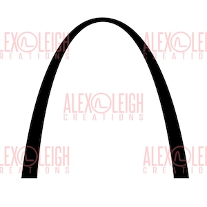 Gateway Arch Simple Outline SVG Instant Download