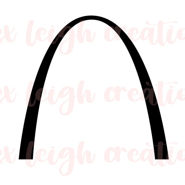 Gateway Arch Simple Outline SVG Instant Download