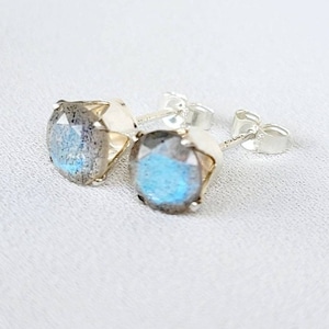 14k SOLID gouden labradoriet oorbellen - labradoriet oorbellen - 925 sterlingzilver labradoriet - 14k gold filled edelsteenstekers