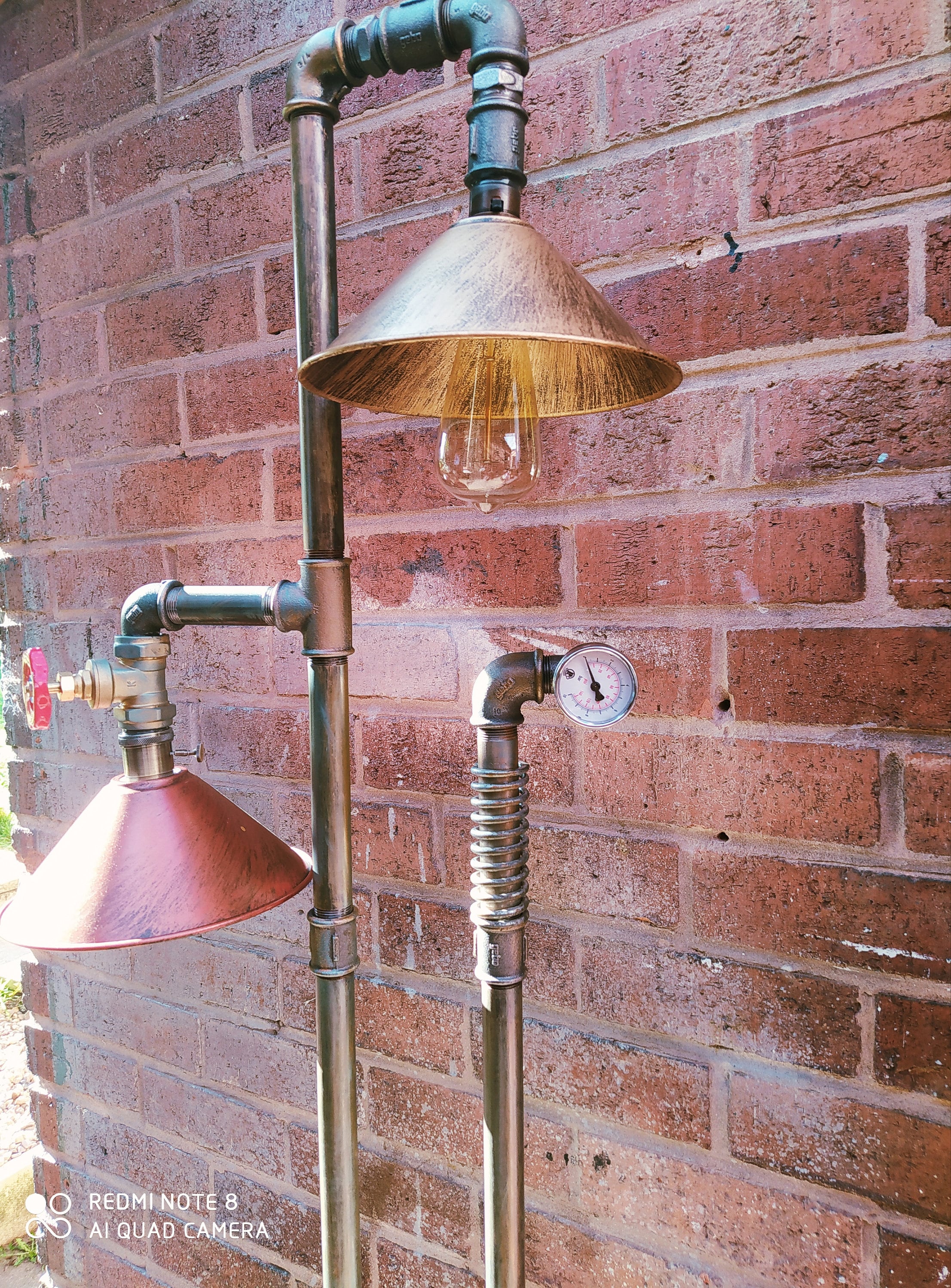 Galvanized Pipe Diy Black Pipe Floor Lamp Vintage Industrial Steampunk Floor  Lamp With Handmade Patina, image size:2213x3000