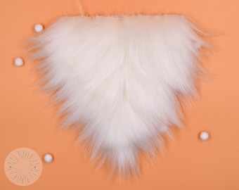 1/2 / 4 / 8 stuks, groot, witte kabouterbaard namaakbont, voorgesneden kabouterbaard, baard namaakbontstof, namaakbont voor ambachten, 15 x 15 cm/5,9 x 5,9"
