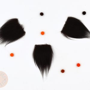 3 pcs, XSmall, Dark Brown Faux Fur Gnome Beard, Pre-cut Gnome Beard, Beard Faux Fur Fabric, Fur for Crafts, 5x5.5cm/2x2.2"