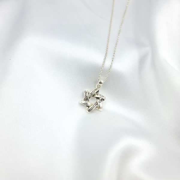 Star Of David Necklace | Minimalist Necklace | Sterling Silver 925 Magen David Jewish Star Charm | Gift For Her | Magen David Necklace