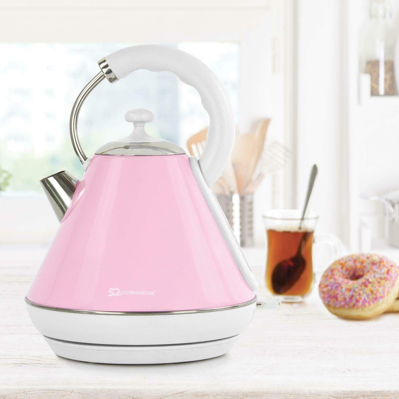 Electric Kettle Portable Pink Kettles Cordless Stainless Steel Etsy