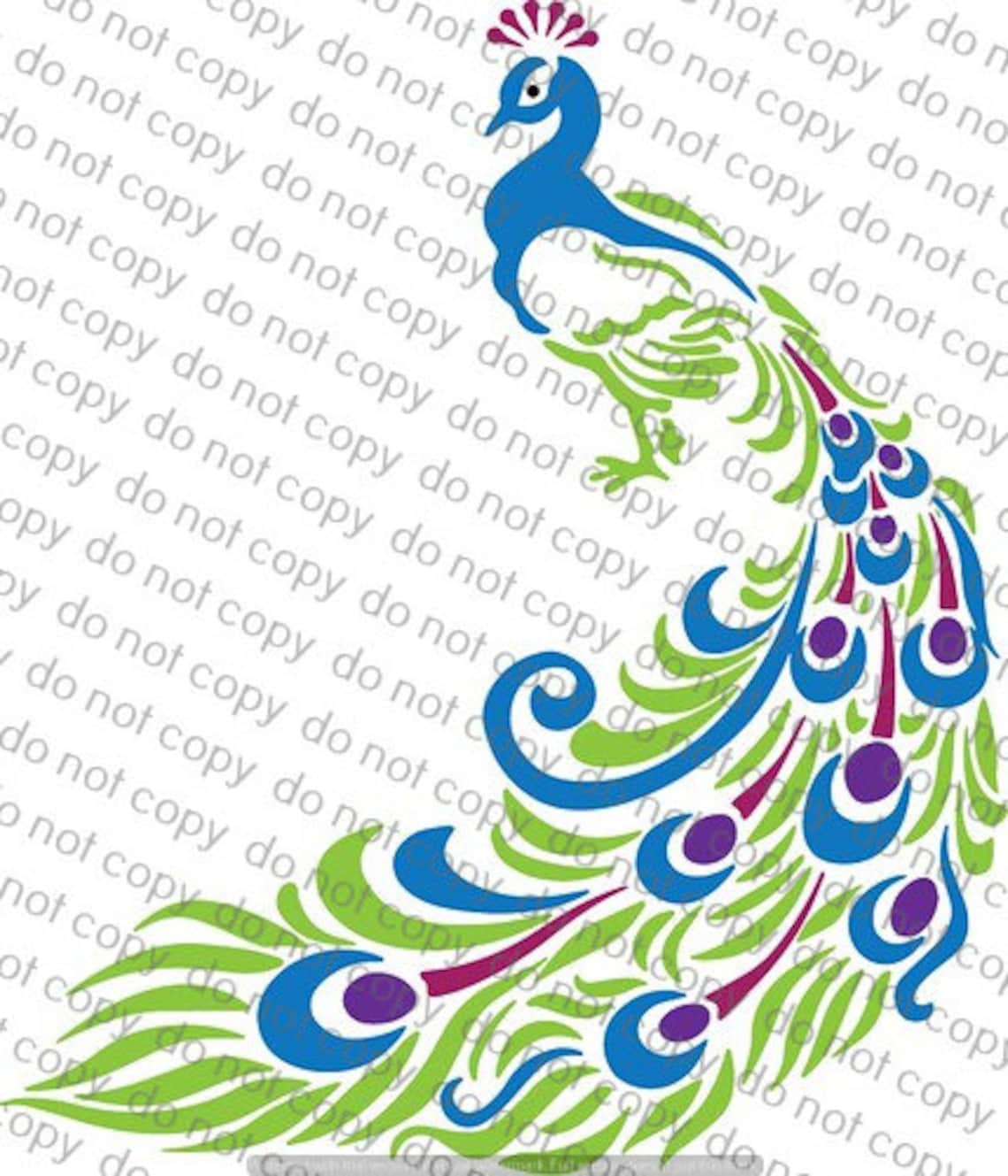 Peacock SVG File Cricut Design Space Silhouette Vinyl Iron on | Etsy
