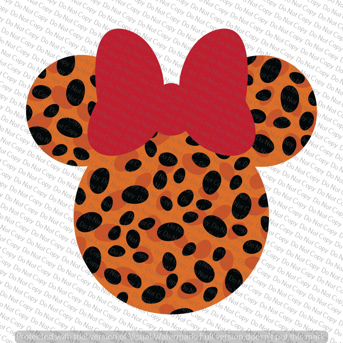 Minnie Mouse Leopard Head SVG File Cricut Design Space | Etsy