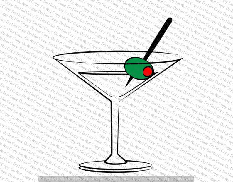 Download Martini SVG File Cricut Design Space Silhouette Vinyl Iron ...