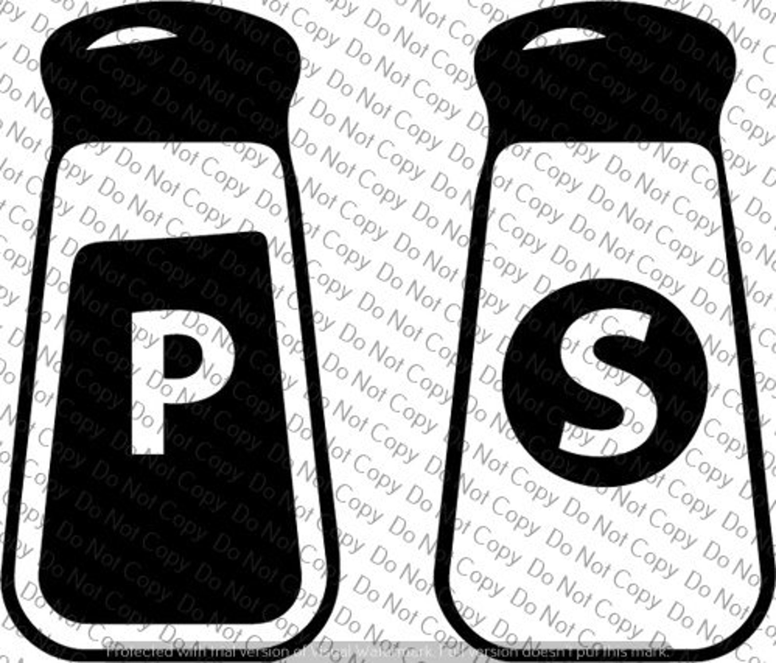 Salt and Pepper Shaker SVG File Cricut Design Space Silhouette Etsy