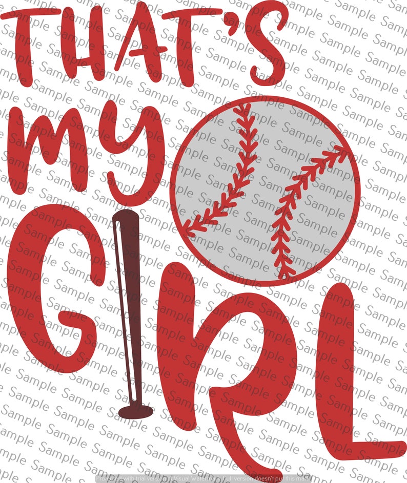 Baseball Softball That's My Girl SVG File Cricut Design Etsy