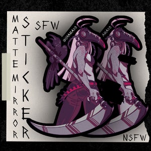 Raven X Scythe - Witchtober 22 Sticker