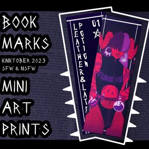 Mini Art Prints / Bookmarks Kinktober 2023