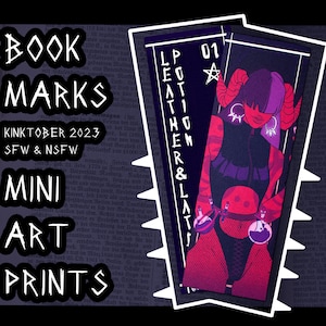 Mini Art Prints / Bookmarks Kinktober 2023