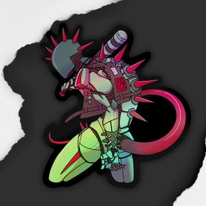 Cyberpunk Holo-Vinyl-Aufkleber