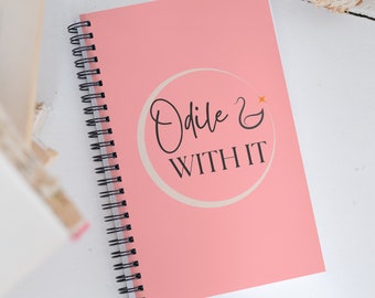Odile With It Ballet Blank Spiral Notebook. Thought and Note Keeper Journal