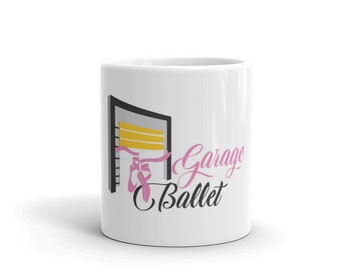 Garage Ballet Signature Logo White Glossy Mug