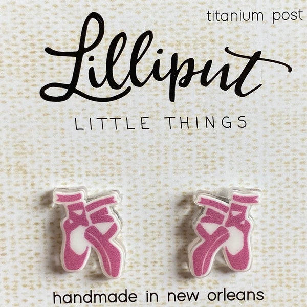 Ballet - Dance Earrings - Ballet Helps Everything!! // Garage Ballet™ // Ballet and Dance Recital Gift / Present / Keepsake