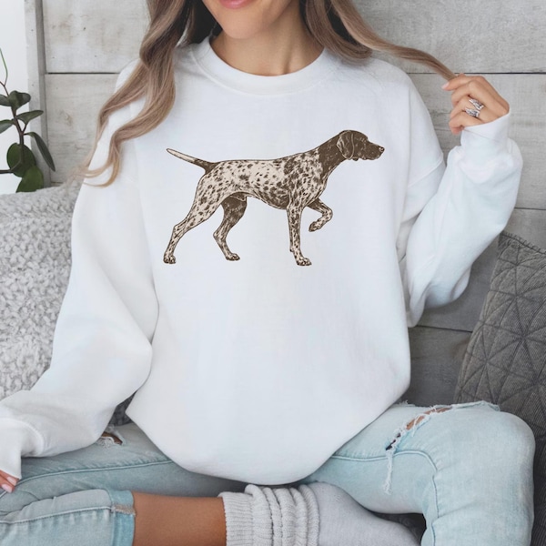 German Shorthaired Pointer PNG | Vintage GSP Hunting Dog Design | Pointer Dog Sublimation Download