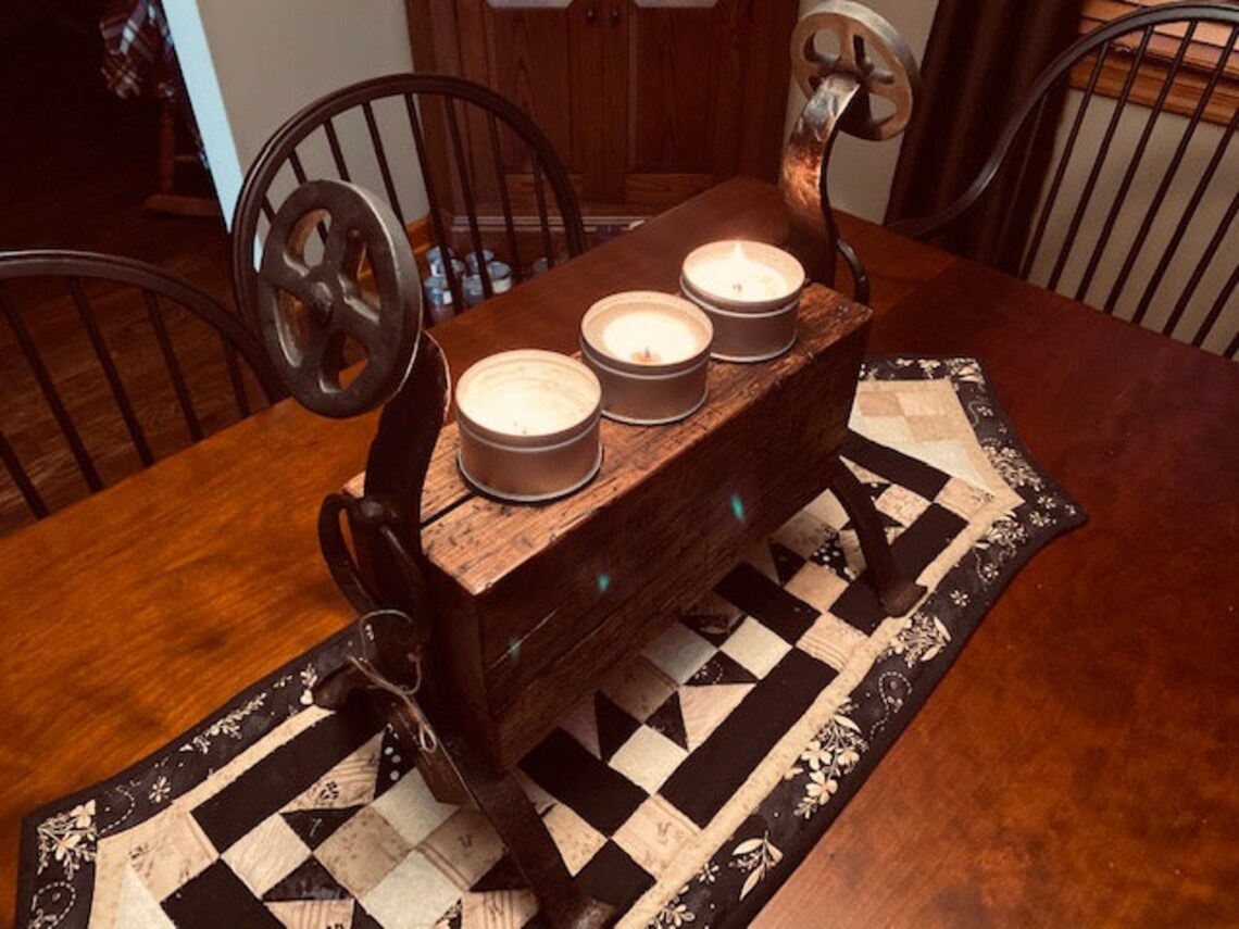 Puerta de velas rústica chimenea decoración primitiva mesa | Etsy