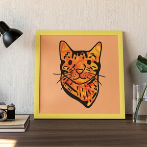 Orange Kitty Cat Poster | Digital Poster Download | Printable Poster