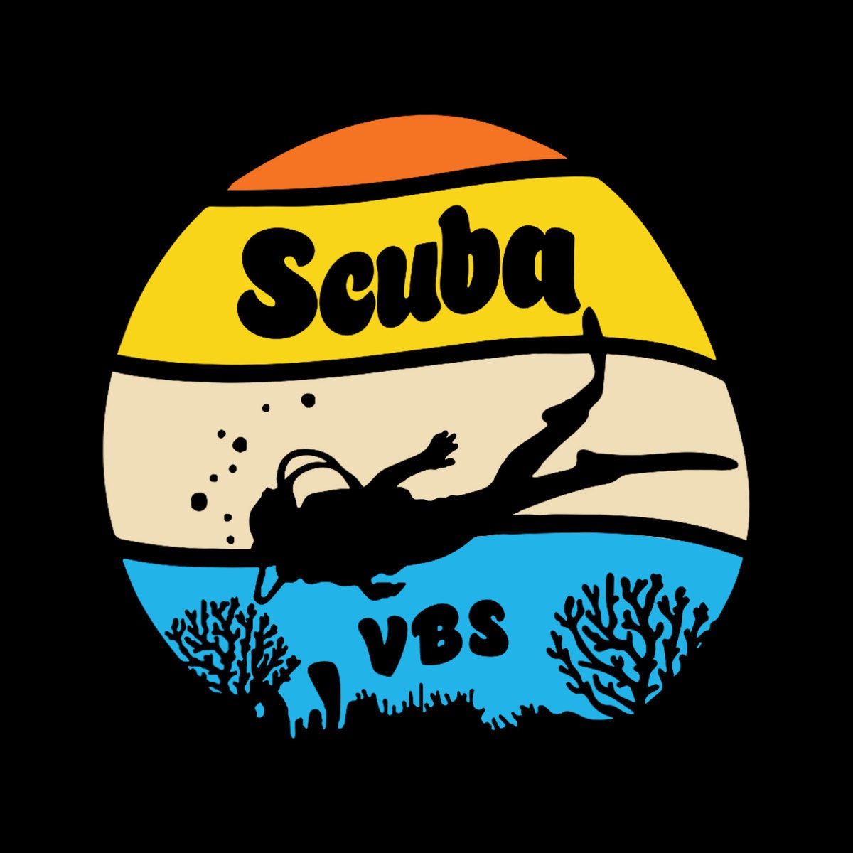 Retro Scuba Vbs 2024 Underwater Jesus Christian Bible Digital PNG Etsy