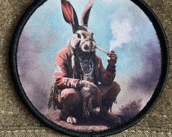 Smoking Rabbit Patch - Etsy