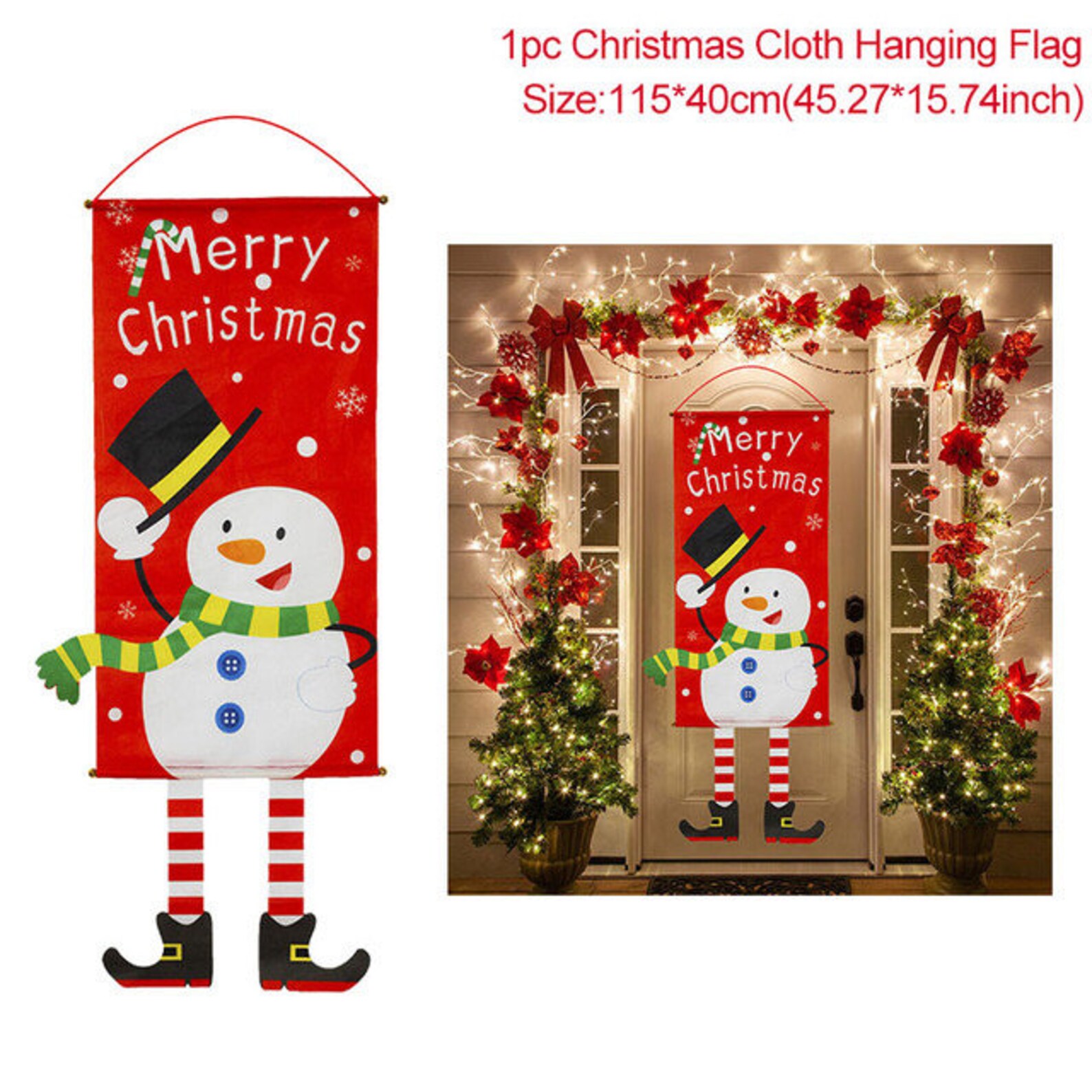 Christmas Door Banner Santa/Snowman/Reindeer | Etsy