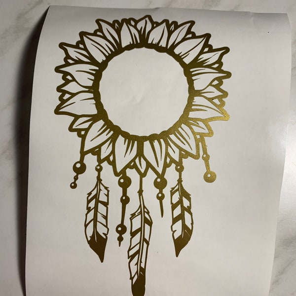Dream Catcher Blue Feather Car Sun Shade