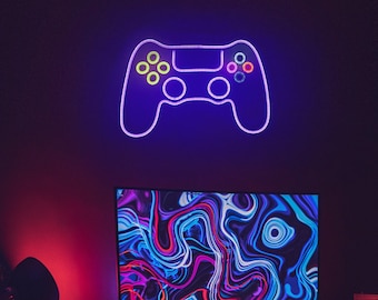 Gamepad Neon Sign Wall Decor, Custom Neon Sign Game Room Decor, Joystick Neon Sign, Cybersport Neon Sign, Neon Game Sign  for Bedroom Decor
