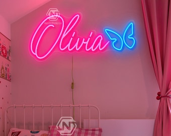 Neon Name Sign Custom Gift for Kids, Name Signs Bedroom Decor, Nursery Name Sign Gift for Her, Wall Decor, Led Neon Light Personalized Gifts