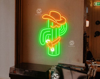 Cowboy Neon Sign Custom Wall Decor, Cowboy Hat Neon Sign Room Decor, Led Neon Signs Bachelorette Party Decor, Personalized Gifts for Him