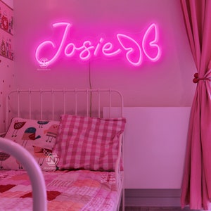 Letrero de neón con nombre, decoración de pared personalizada, letrero de neón con luz, regalos para adolescentes, letrero LED, regalos para adolescentes, letrero LED personalizado, regalos personalizados