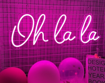 Oh La La Insegna al neon per matrimonio Decorazione della camera da letto Insegna al neon personalizzata Insegna al neon con nome personalizzato Insegna al neon per matrimonio Insegna al neon personalizzata per matrimonio