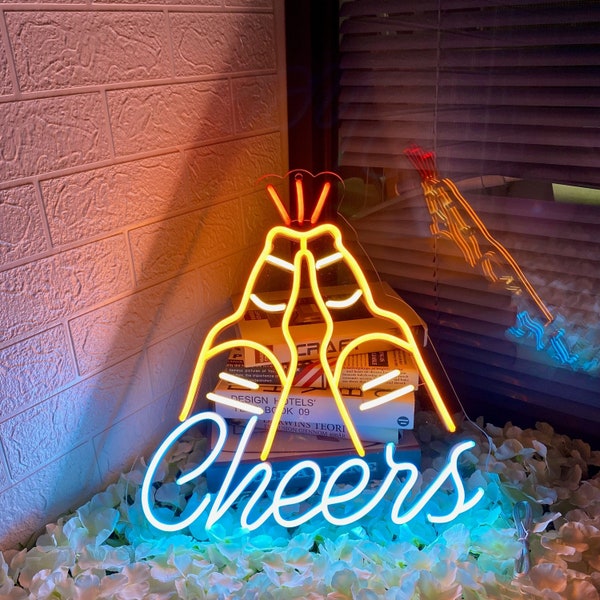 Cheers Neon Sign Custom Home Bar Decor, LED Sign Wall Decor, Neon Bar Sign Business Decor, Neon Light Cusom Room Decor, Personalized Gifts