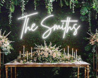 Neon Name Sign Custom Wedding Decor, Wedding Welcome Sign Wedding Gifts, Led Sign Engagement Gifts, Wedding Sign Personalized  Gifts