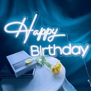 Custom Happy Birthday Neon Sign: LED Party Decor
