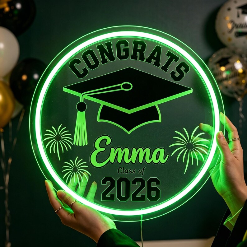 Graduation Led Version Custom Congrats/class of 2026 Neon Sign, Personalized Graduation LED ...