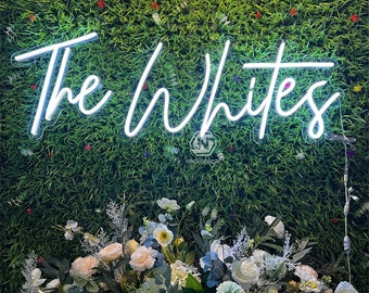 Hochzeit Neonschild, Benutzerdefinierte Leuchtreklame, personalisierte Neon, Geschenke für Sie / Ihn, Verlobungsschild, Hochzeitshintergrund, Empfangsdekor, Party Schild