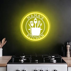 Benutzerdefinierte Leuchtreklame Muttertagsgeschenke, personalisierte Küche LED-Schild Geschenk für Mama, Wanddekor, Wohndekor, LED Neonlicht Geschenk für Oma