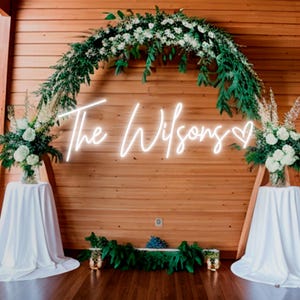 Letrero de neón con nombre personalizado, letrero de neón para decoración rústica de bodas, letrero LED con regalos de boda personalizados, letrero de neón con nombre, letrero de neón LED personalizado para bodas