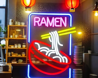 ラーメン LED ネオンサイン | パーソナライズされた麺ボウル ウォール