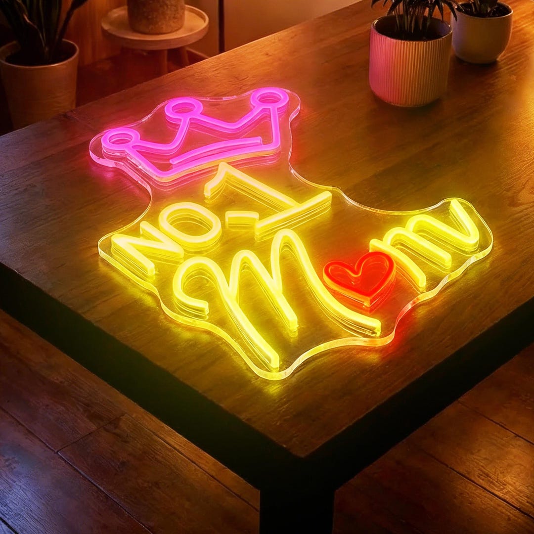 Custom Mother's Day Neon Sign: No.1 Mom Neon Sign, Mother's Birthday ...