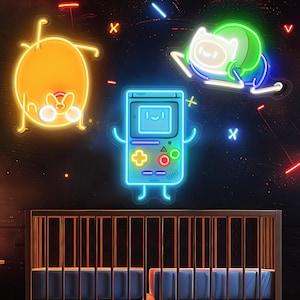 Adventure Time BMO Neon Sign, Game Room Decor, Cartoon Character, Neon Wall Art, Custom Anime Sign, Led Light Sign Wall Decor